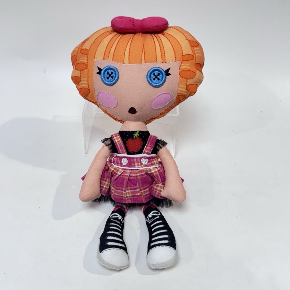 Lalaloopsy Pull String Talking Doll Works Orange Hair Pink‎ Bow Blue Eyes